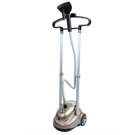 10 Levels Adjustable Fabric Garment Hanger Large Capacity Garment Clothes Steamer Ironing Machine with Stand US Plug 110V 1.8L Standing Garment Steamer